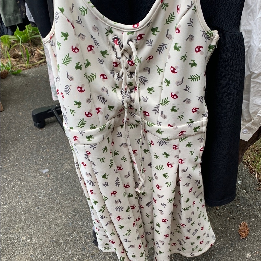 Floral Lace-Up Dress